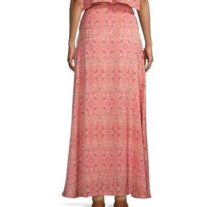 Free People Marion Paisley Pink Skirt NWT